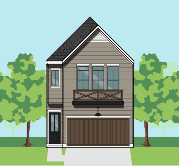 Two Story Townhome Plan F0248 A1