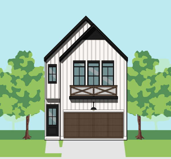 Two Story Townhome Plan F0248 A1
