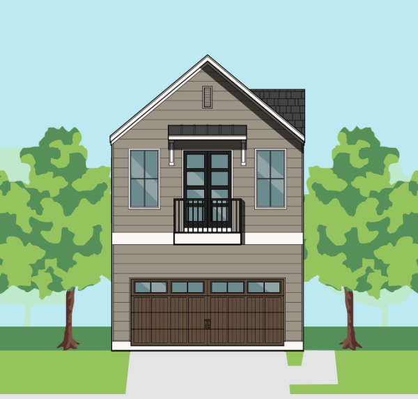 Two Story Townhome Plan F0248 B1