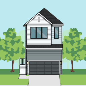 Two Story Townhome Plan F1038 A1.1