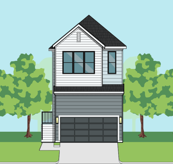 Two Story Townhome Plan F1038 A1.1