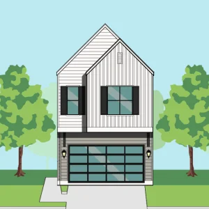 Two Story Townhome Plan F1089 B1.1