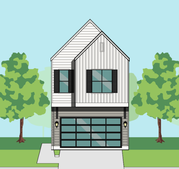 Two Story Townhome Plan F1089 B1.1