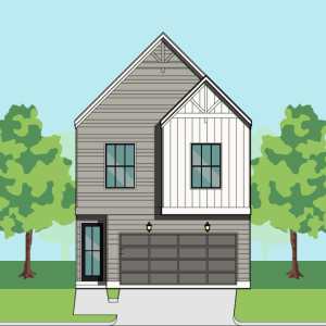 Two Story Townhome Plan F1089 C1.1