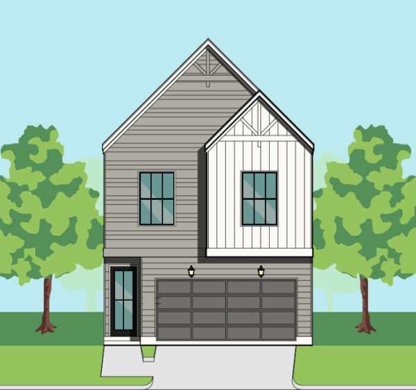 Two Story Townhome Plan F1089 C1.1