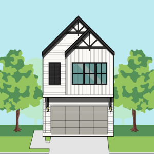 Two Story Townhome Plan F1089 G1.1