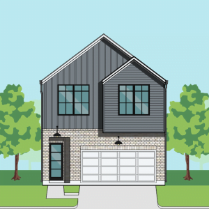Two Story Townhome Plan F1118 A1.2
