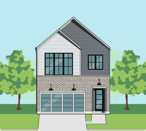 Two Story Townhome Plan F1118 B1.1