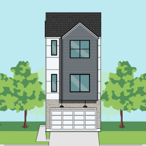 Three Story Townhome Plan F1118 C1