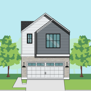 Two Story Townhome Plan F1118 D1.1
