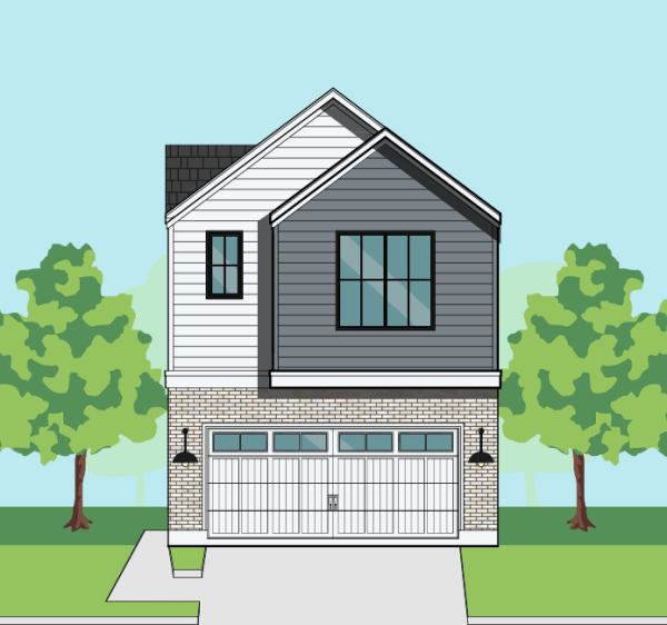 Two Story Townhome Plan F1118 D1.1