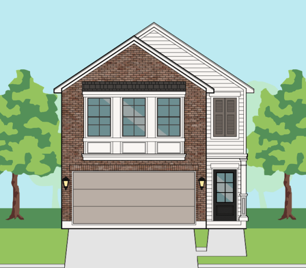 Two Story Townhome Plan F2053 A1