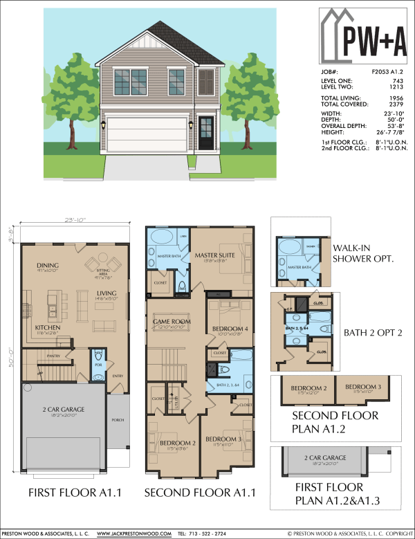 Two Story Townhome Plan F2053 A1