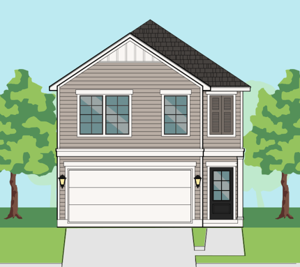 Two Story Townhome Plan F2053 A1