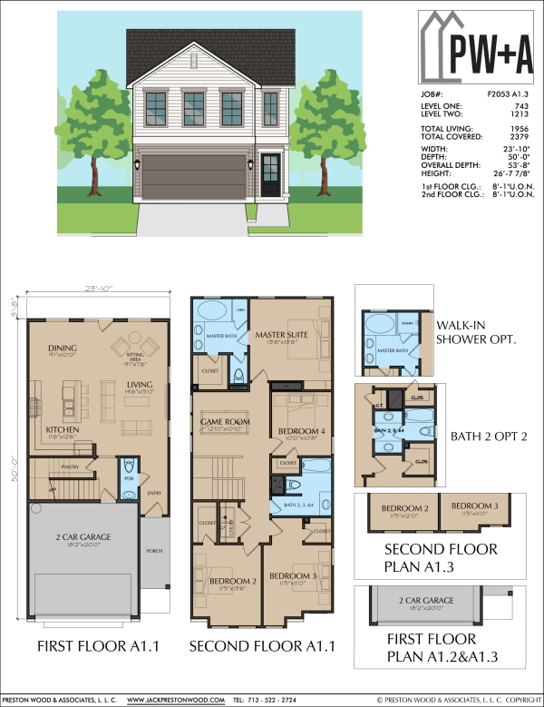 Two Story Townhome Plan F2053 A1