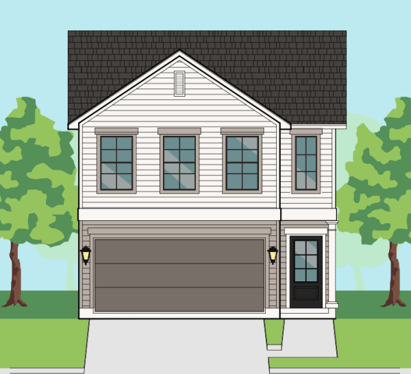 Two Story Townhome Plan F2053 A1