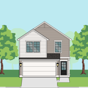 Two Story Townhome Plan F2053 B1