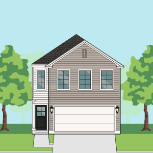 Two Story Townhome Plan F2053 C1