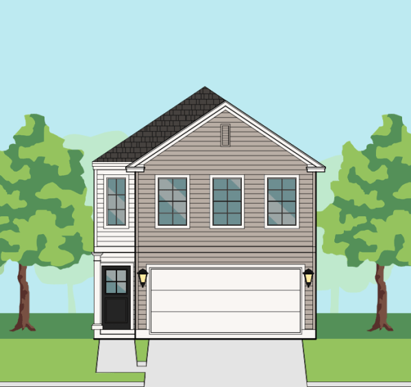 Two Story Townhome Plan F2053 C1