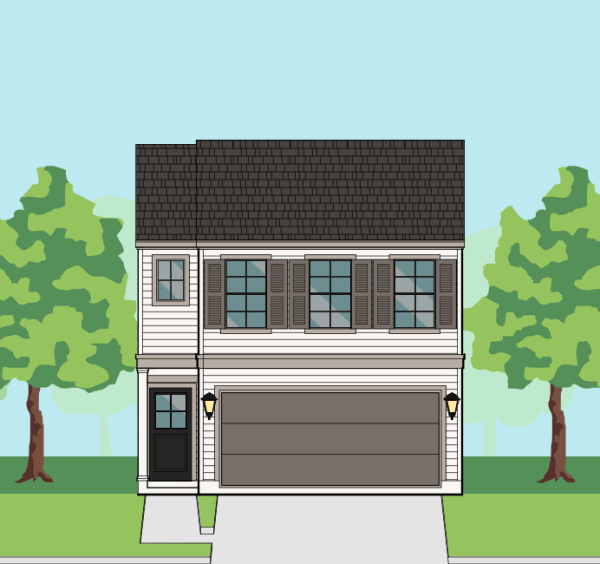 Two Story Townhome Plan F2053 C1