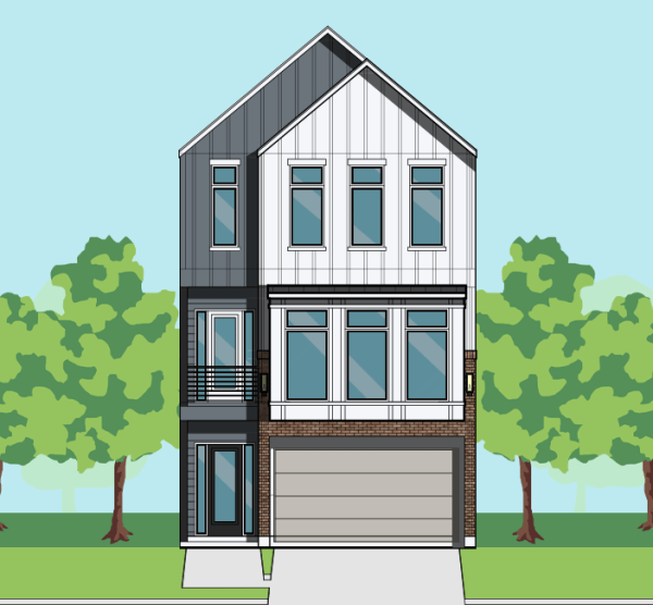 Three Story Townhome Plan F2089 B1.1