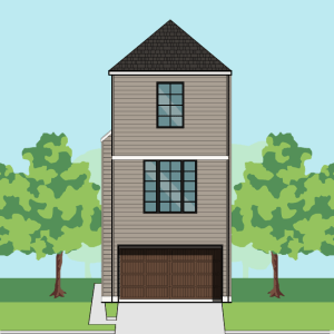 Three Story Townhome Plan F2110 A1.1