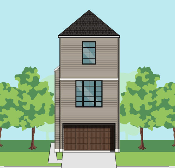 Three Story Townhome Plan F2110 A1.1