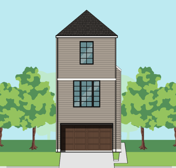 Three Story Townhome Plan F2110 A1.1