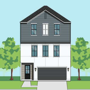 Three Story Townhome Plan F2119 A1.1