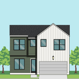 Two Story Townhome Plan F2153 A1