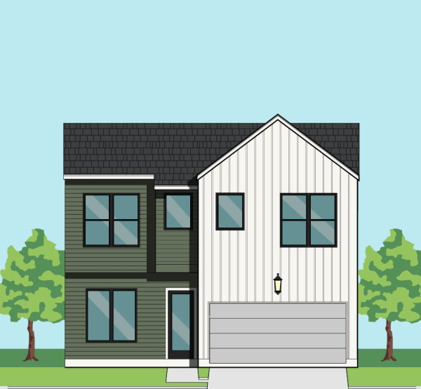 Two Story Townhome Plan F2153 A1