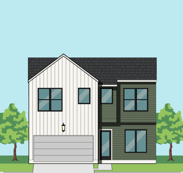 Two Story Townhome Plan F2153 A1