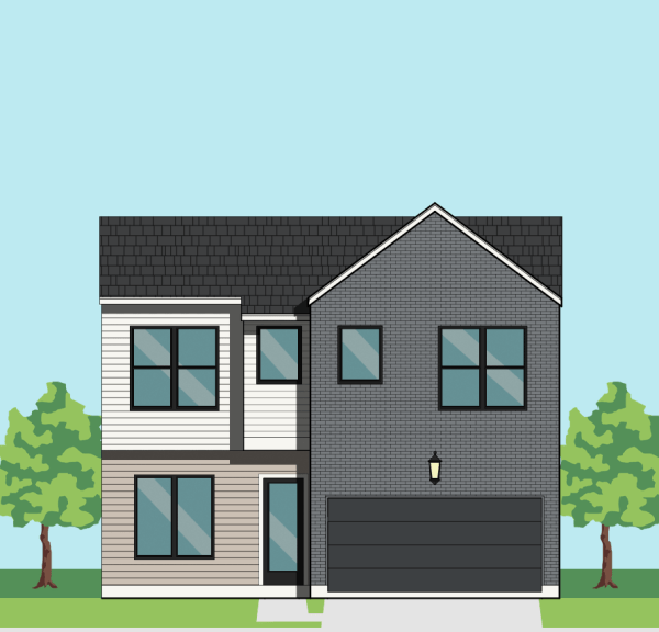 Two Story Townhome Plan F2153 A1