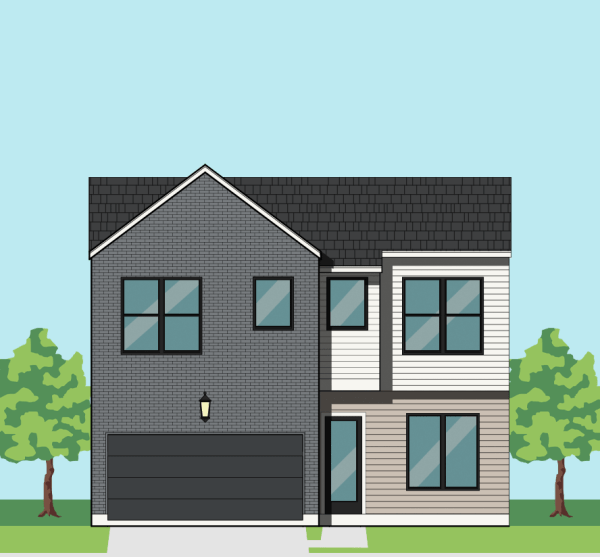 Two Story Townhome Plan F2153 A1