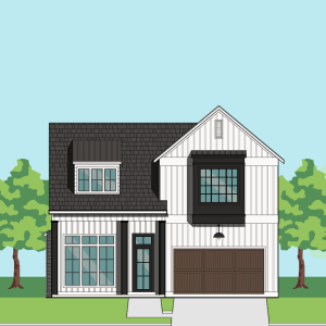 Two Story Urban Home Plan F2184 E1.1