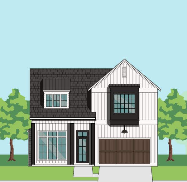 Two Story Urban Home Plan F2184 E1.1