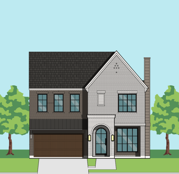 Two Story Urban Home Plan F2215