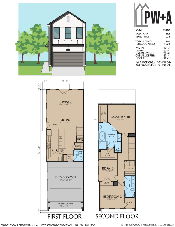 Two Story Home Plan F3100