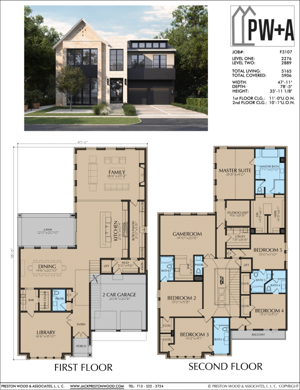 Two Story Urban Home Plan F3107