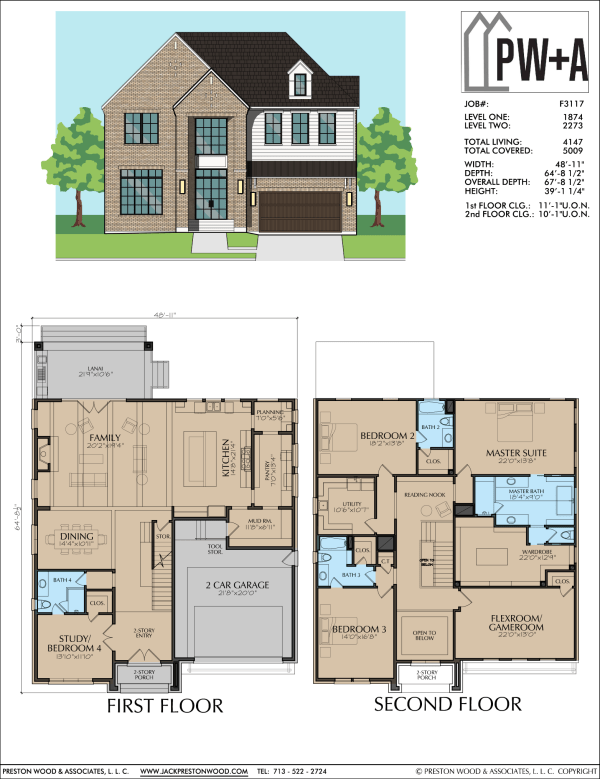 Two Story Urban Home Plan F3117