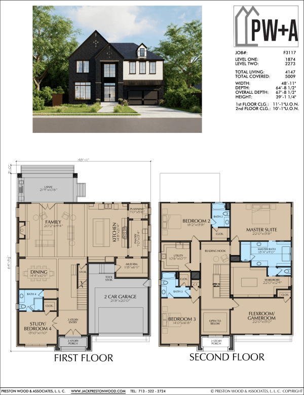 Two Story Urban Home Plan F3117