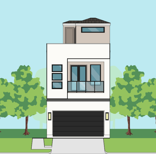 2 1/2 Story Townhome Plan F3119 B1.1