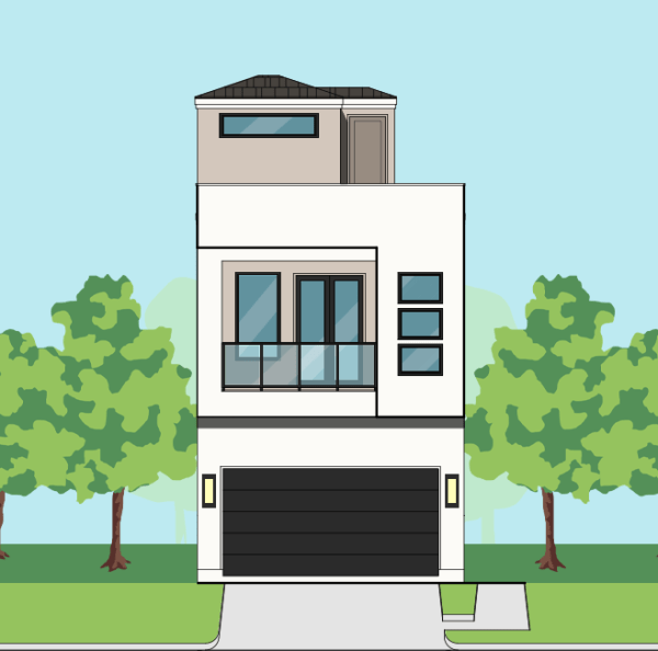 2 1/2 Story Townhome Plan F3119 B1.1