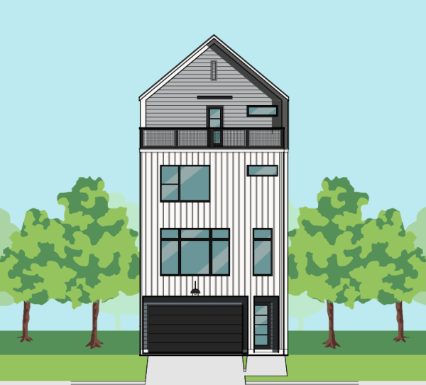 3 1/2 Story Townhome Plan F3120 A1.1