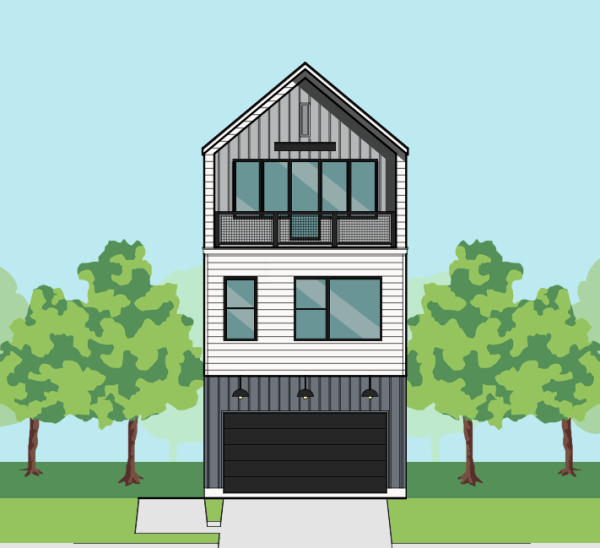 2 1/2 Story Townhome Plan F3120 B1.1