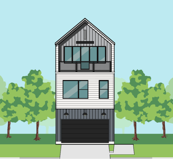 2 1/2 Story Townhome Plan F3120 B1.1