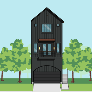 Three Story Townhome Plan F3129 A1