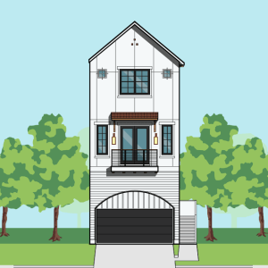 Three Story Townhome Plan F3129 A2.1