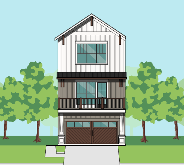Three Story Townhome Plan F3131 A1.1