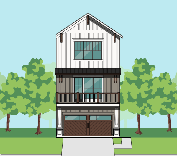 Three Story Townhome Plan F3131 A1.1